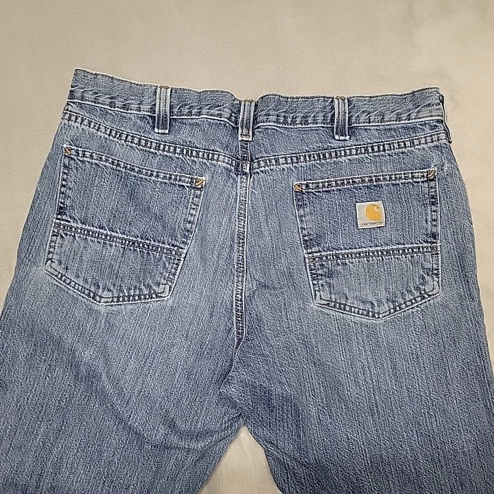 Carhartt Jeans Mens 36x32 Blue Relaxed Fit Workwear‎ Denim Pants BD5119-M Work